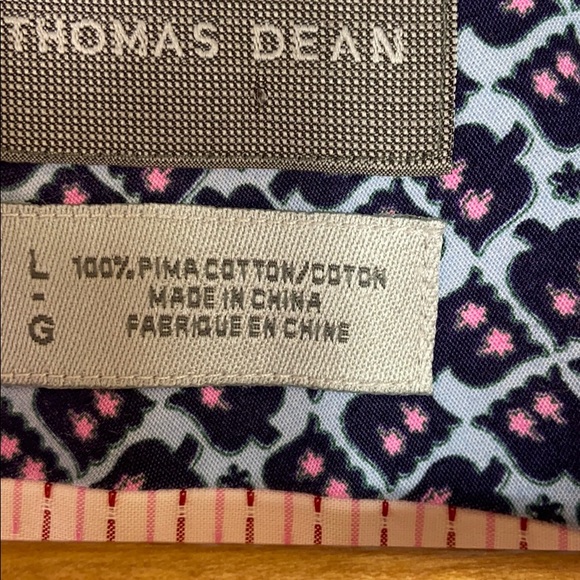 Thomas Dean button down flip cuff shirt L - Picture 6 of 7